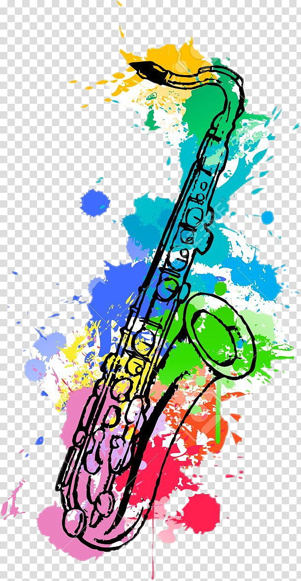Paint Abstract, Drawing, Color, Saxophone, Jazz, Abstract