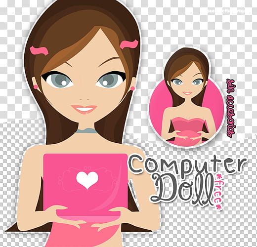 Computer Doll PSD, computer doll free advertisement transparent background PNG clipart