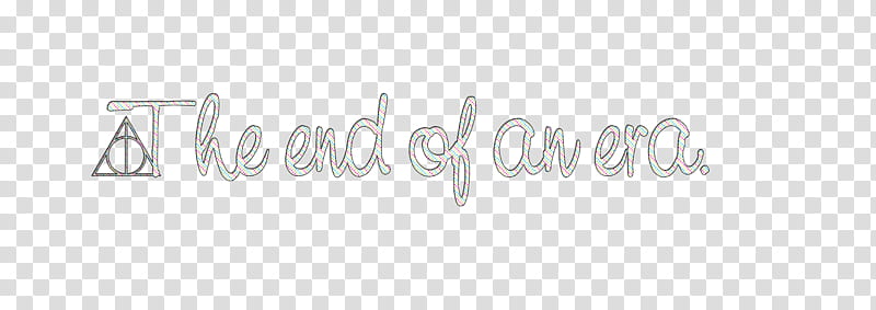 Harry Potter, The end of an era text graphic transparent background PNG clipart