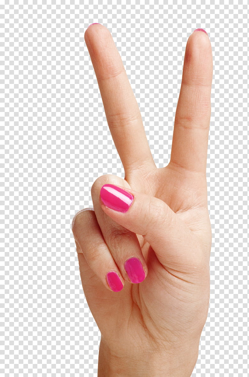 finger hand pink nail skin, Gesture, Magenta, Thumb, Sign Language, Manicure transparent background PNG clipart