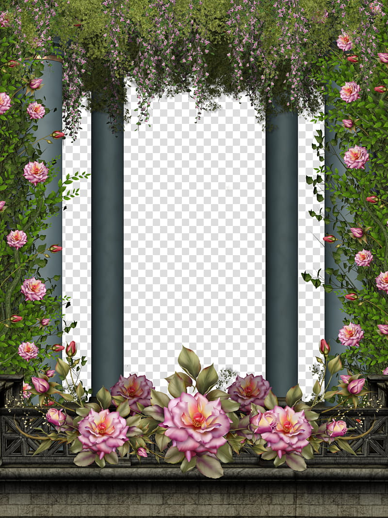 Pergola , pink floral vine transparent background PNG clipart