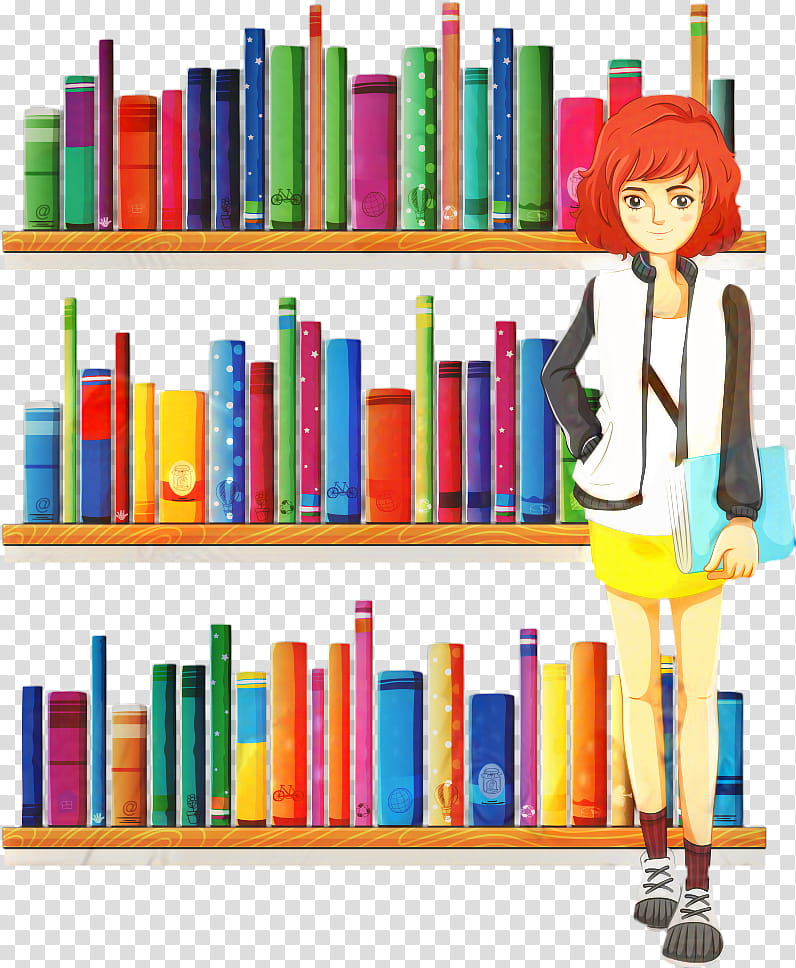 Cartoon School, Library, Book, School Library, Bookcase, Shelf, Shelving, Furniture transparent background PNG clipart