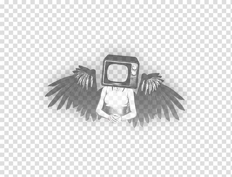 Watchers Resource, female angel with television head transparent background PNG clipart