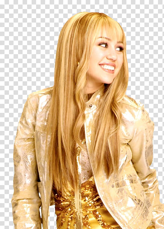 Hannah Montana , Miley Cyrus smiling while facing her right side transparent background PNG clipart
