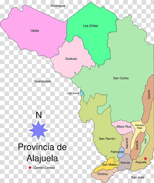 Volcano, Alajuela, Provinces Of Costa Rica, Atenas, Arenal Volcano, Cavernas De Venado, Guanacaste Province, Map transparent background PNG clipart