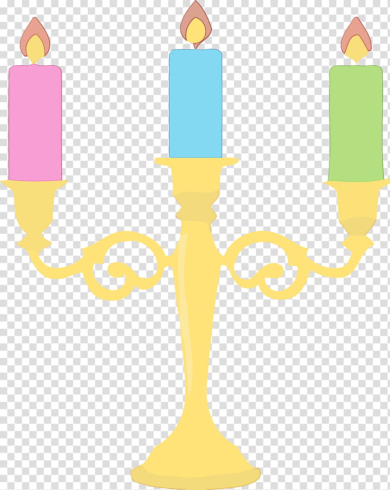 Birthday candle, Hanukkah Candle, Happy Hanukkah, Watercolor, Paint, Wet Ink, Candle Holder, Lighting transparent background PNG clipart