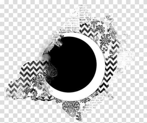 Visual Chaos V, round white and black hole with chevron-print illustration transparent background PNG clipart
