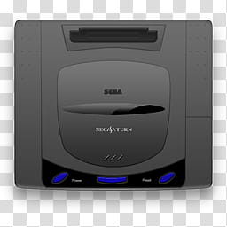 Sega Saturn V, gray Sega Saturn console icon transparent background PNG clipart