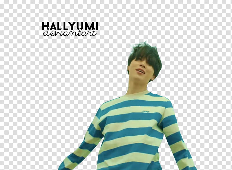 BTS Euphoria, men's white and blue striped sweater with text overlay transparent background PNG clipart