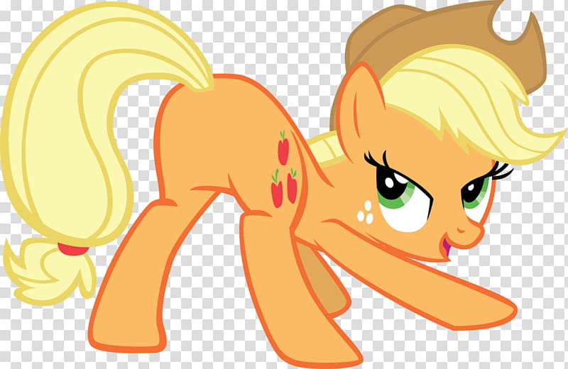 AJ Fun ., yellow and orange My Little Pony character transparent background PNG clipart