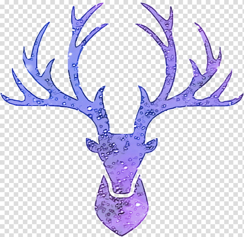 Reindeer, Horn, Purple, Elk, Head, Antler, Wildlife, Natural Material transparent background PNG clipart