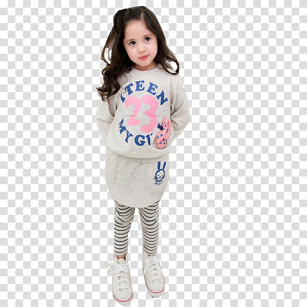 Ulzzang Kid, girl in gray jacket transparent background PNG clipart