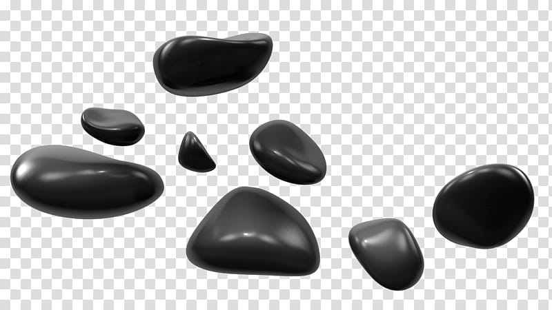 free d stone, scattered black massage stones transparent background PNG clipart