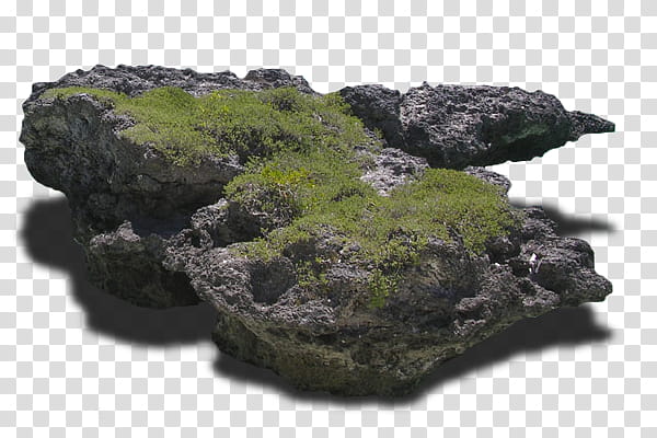 STONES, black and gray rock formation with green grass transparent background PNG clipart