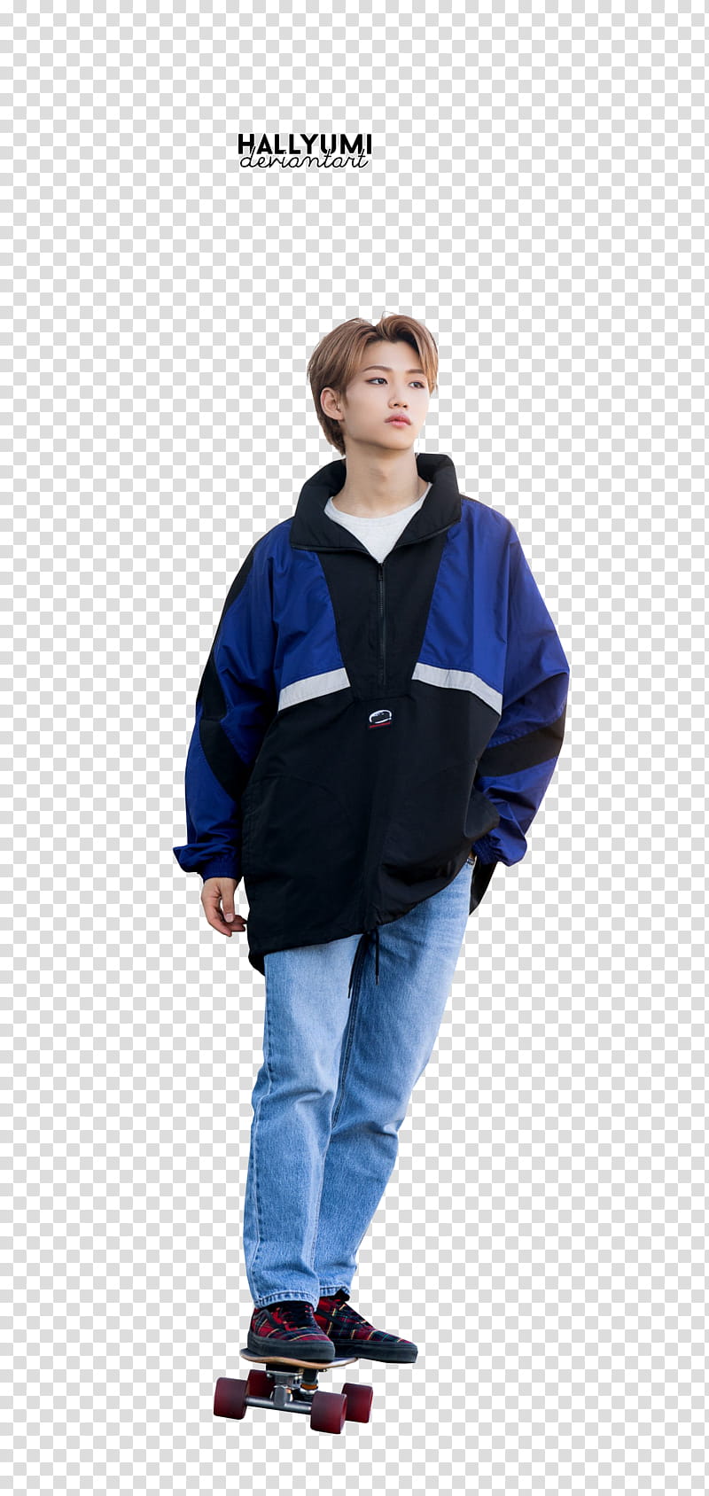 Felix, black and blue jacket transparent background PNG clipart