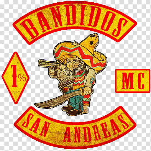 Bandidos Motorcycle Club Text, Grand Theft Auto V, Grand Theft Auto San Andreas, Game, Logo, Area, Line, Food transparent background PNG clipart