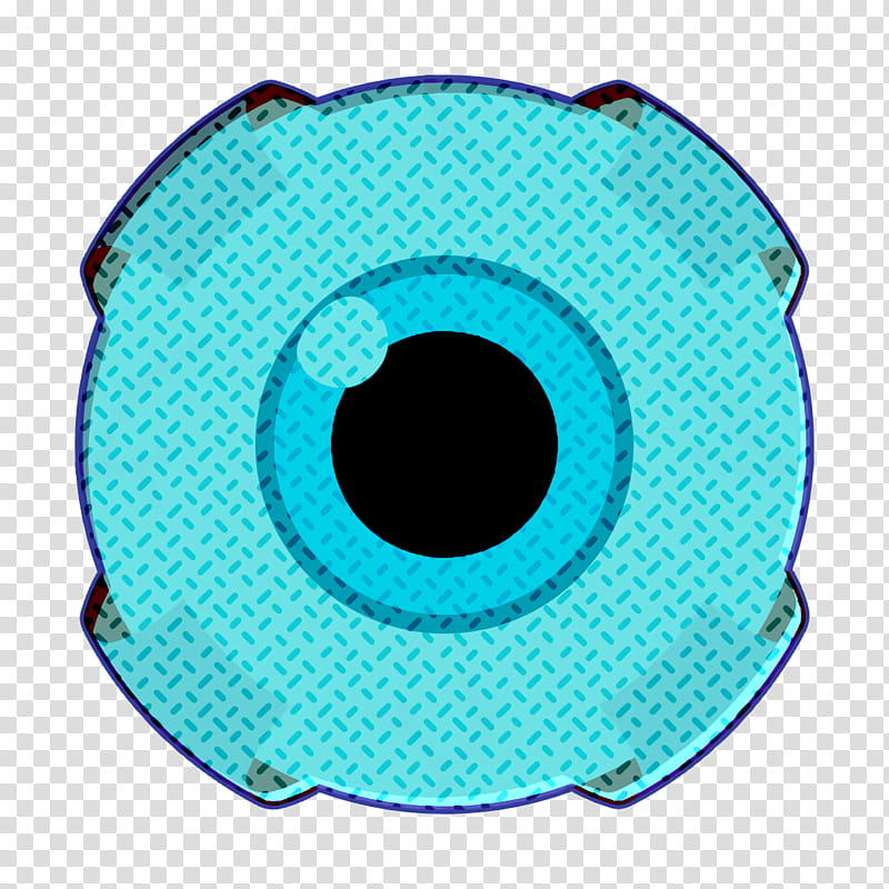 anatomy icon eye icon halloween icon, Holidays Icon, Turquoise, Aqua, Circle transparent background PNG clipart