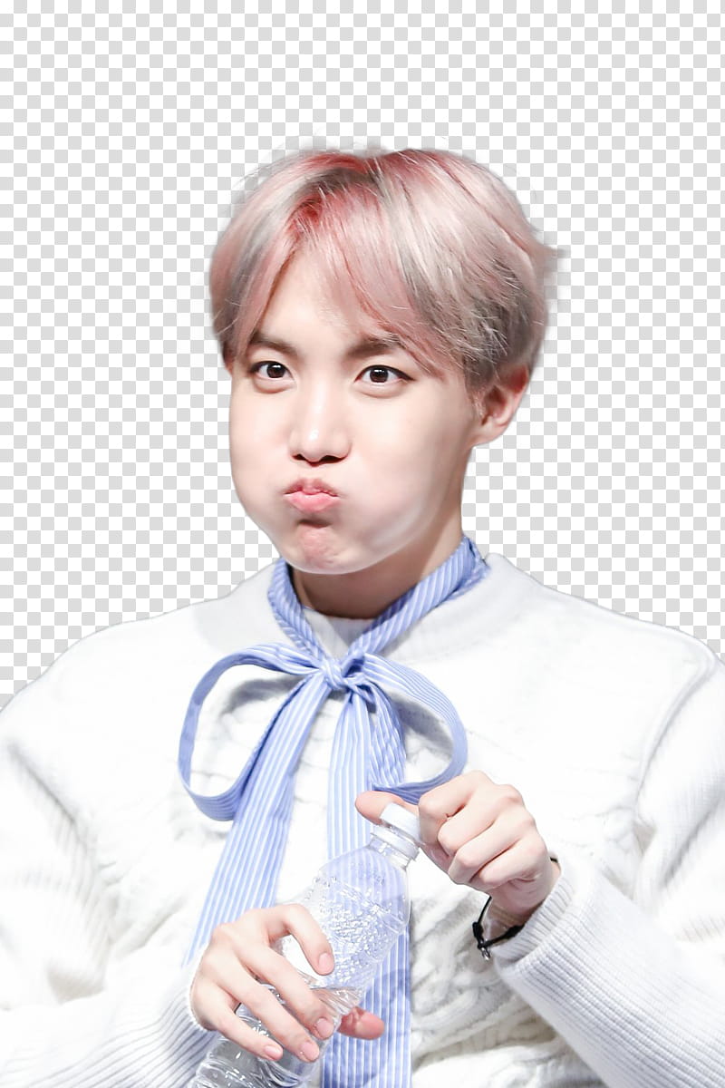 jung hoseok , man pouting lips in white shirt transparent background PNG clipart