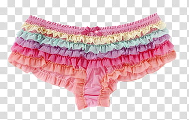 AESTHETIC GRUNGE, women's pink, yellow, purple, and orange panties transparent background PNG clipart