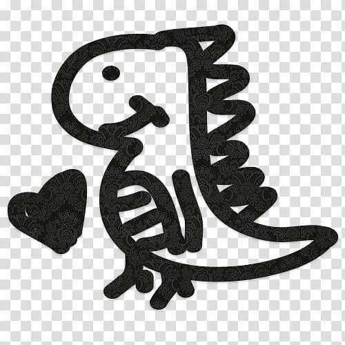 S, Dinosaurio y un corazonzitu icon transparent background PNG clipart