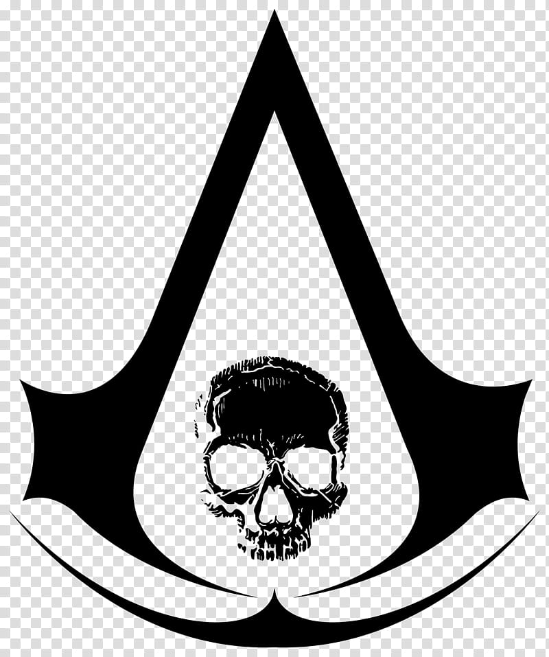 Assassin Creed Logo Resource , black triangular with skull icon transparent background PNG clipart
