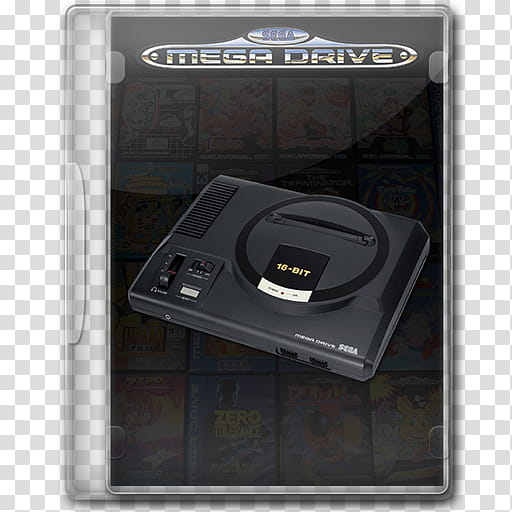 Console Series, black Sega Mega Drive case transparent background PNG clipart