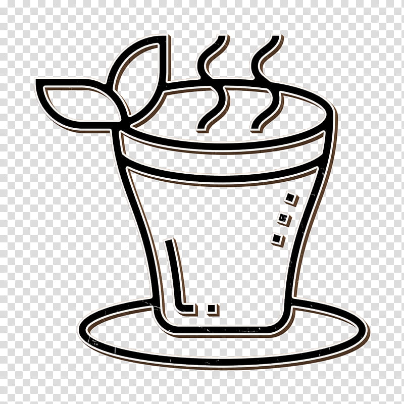 Spa Element icon Tea icon, Line Art, Coloring Book, Drinkware, Cup, Tableware, Coffee transparent background PNG clipart