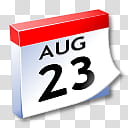 WinXP ICal, Aug  calendar transparent background PNG clipart