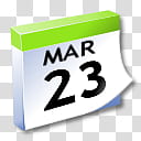 WinXP ICal, Mar  calendar icon transparent background PNG clipart