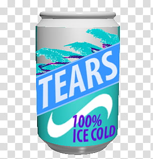 V a p o r w a v e, Tears ice cold beverage can illustration transparent background PNG clipart