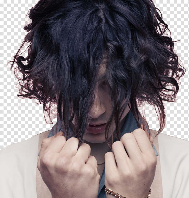 Timothee Chalamet, woman wearing white top while holding his hair transparent background PNG clipart