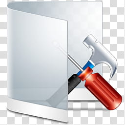 Aeon, Configure, white folder icon and illustration of hammer and screwdriver transparent background PNG clipart