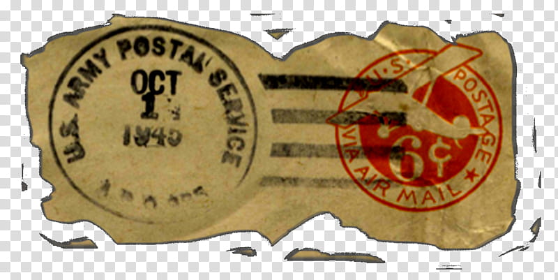 Vintage Postal Service Set , U.S. Army Postal Service stamp illustration transparent background PNG clipart