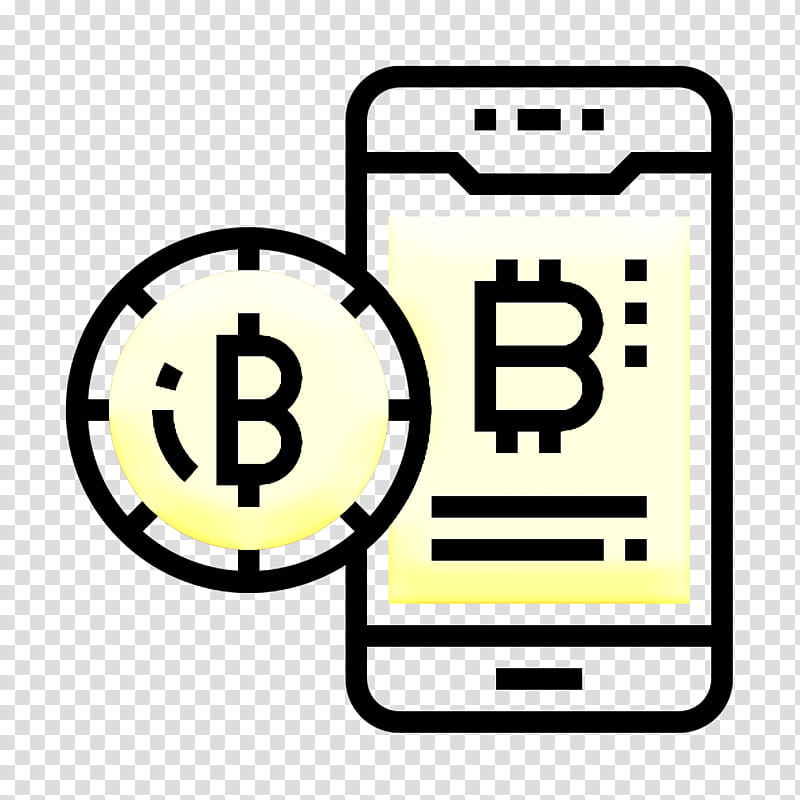 Blockchain icon Smartphone icon Bitcoin icon, Line transparent background PNG clipart