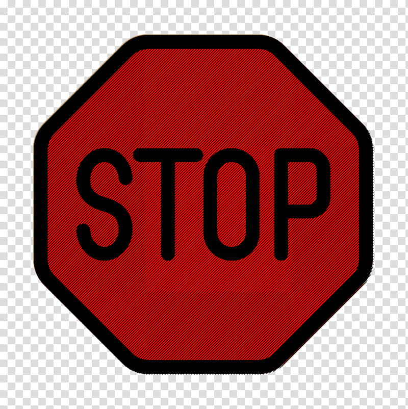 Stop icon Basic icons icon, Red, Signage, Stop Sign, Logo, Line transparent background PNG clipart