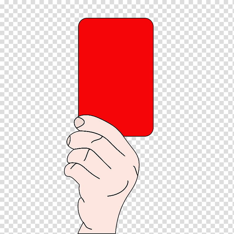 penalty card red finger hand thumb, Gesture, Rectangle transparent background PNG clipart