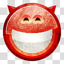 Human O Grunge, face-devilish icon transparent background PNG clipart