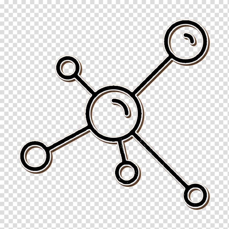 Molecule icon Chemistry icon Scientifics Study icon, Line, Line Art, Circle transparent background PNG clipart
