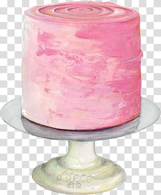 cake on cake stand transparent background PNG clipart
