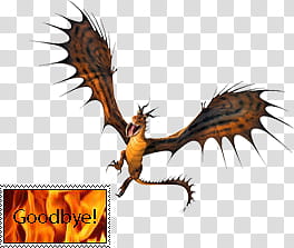 Monstrous Nightmare Stamp, flying brown dragon illustration transparent background PNG clipart
