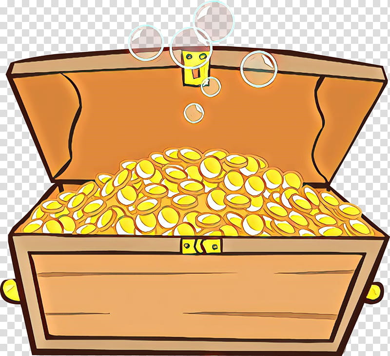 yellow treasure box transparent background PNG clipart