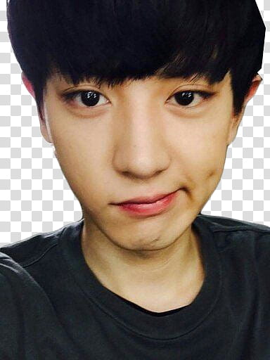Chanyeol EXO Selcas, closeup of man wearing black crew-neck shirt transparent background PNG clipart