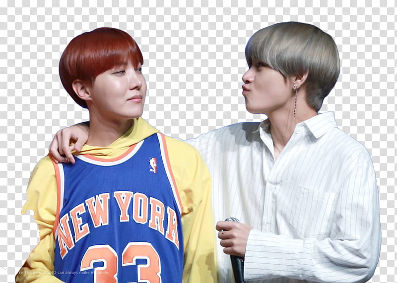 Vhope BTS, man looking at another man transparent background PNG clipart