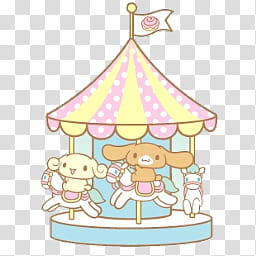 Iconos Cinnamoroll, Cinnamoroll By; MinnieKawaiitutos (), yellow and pink carousel transparent background PNG clipart