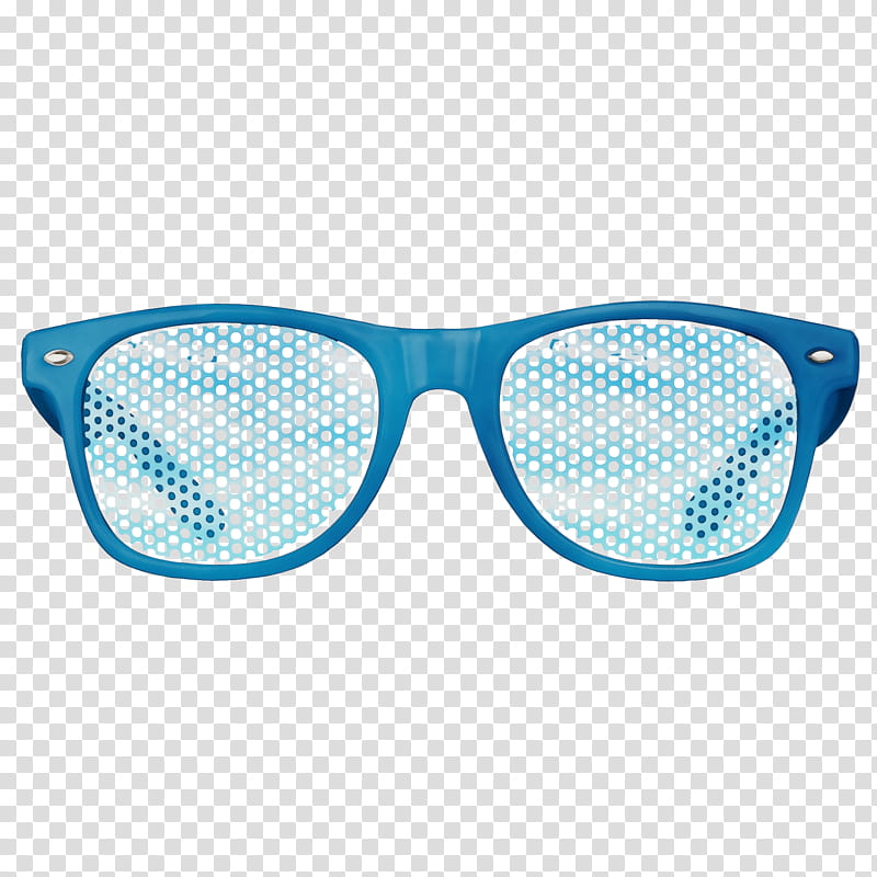 Glasses, Watercolor, Paint, Wet Ink, Eyewear, Sunglasses, Aqua, Blue, Turquoise, Personal Protective Equipment transparent background PNG clipart