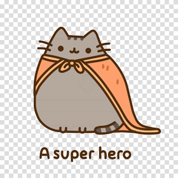 Super Hero Pusheen cat transparent background PNG clipart