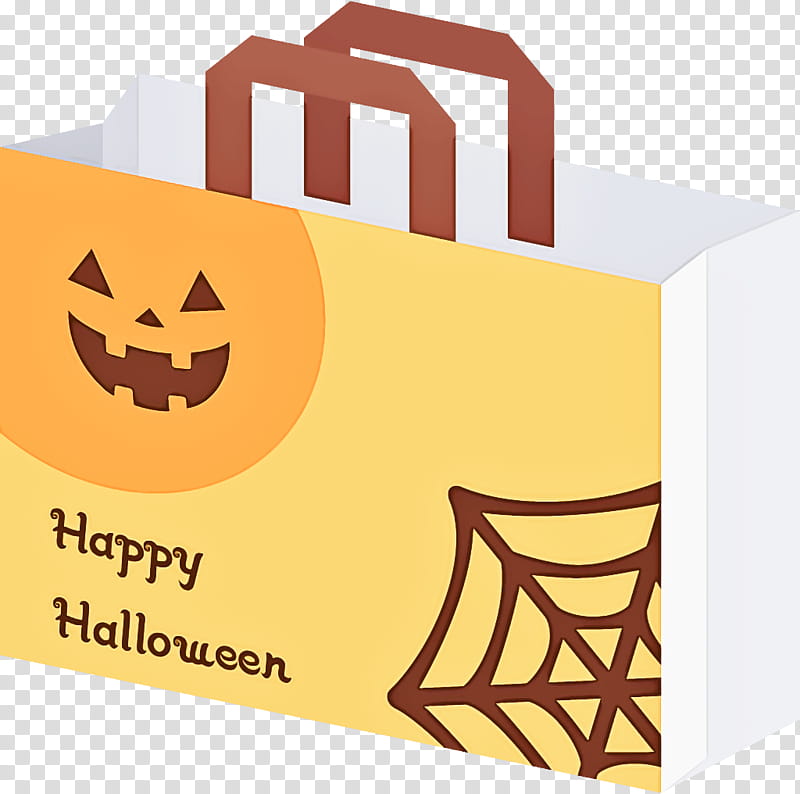 halloween gift bag shopping bag halloween sales, Yellow, Logo, Side Dish, Packaging And Labeling transparent background PNG clipart