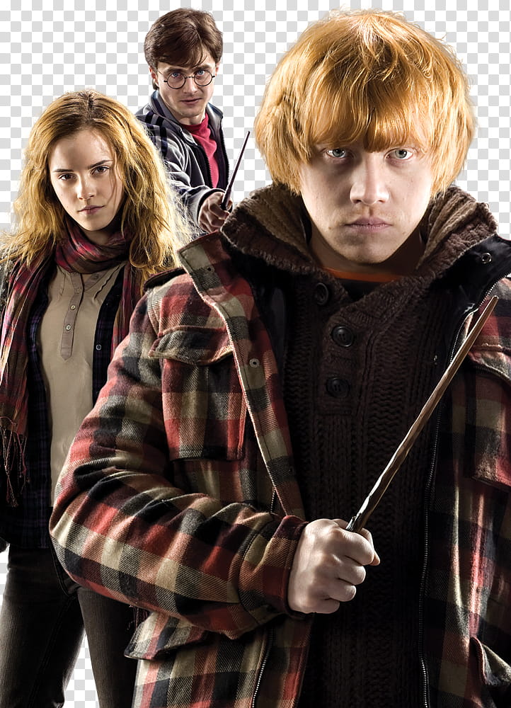 Potter , Rupert Grint, Emma Watson, and Daniel Radcliffe transparent background PNG clipart