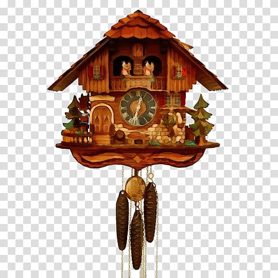 clock cuckoo clock wall clock furniture home accessories, Watercolor, Paint, Wet Ink, Interior Design, Birdhouse transparent background PNG clipart