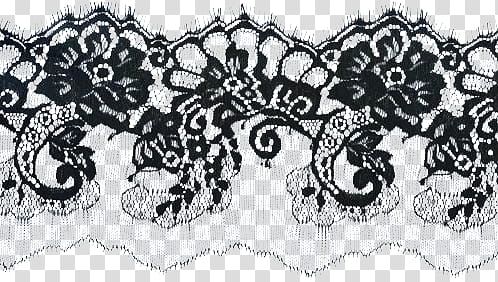 Lace Screentone , black floral transparent background PNG clipart